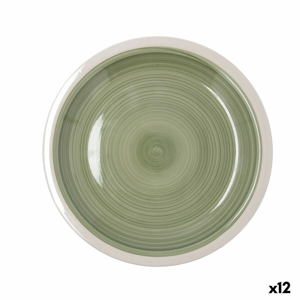Flacher Teller Quid Calypso grün aus Keramik Ø 27 cm (12 Stück)