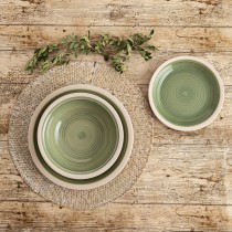 Assiette plate Quid Calypso Vert Céramique Ø 27 cm (12 Unités)
