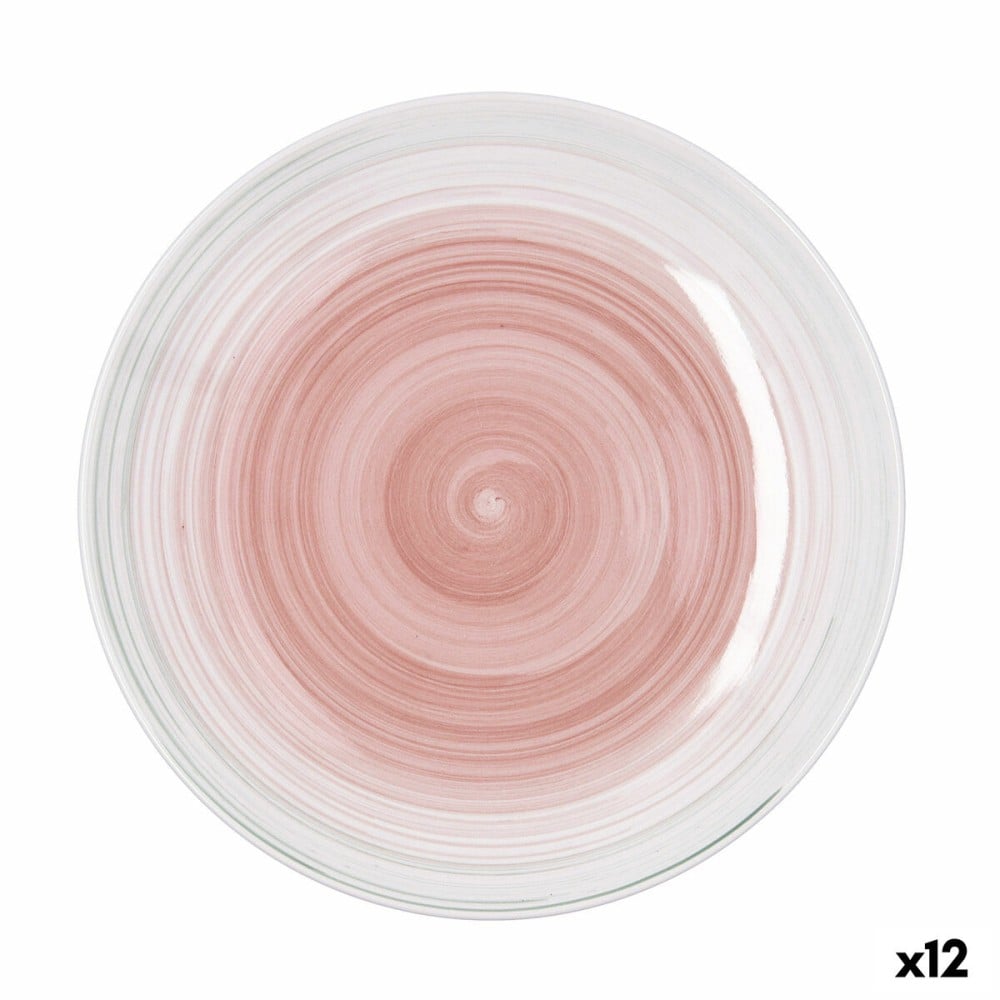 Flacher Teller Quid Velvet Rosa aus Keramik Ø 27 cm (12 Stück)