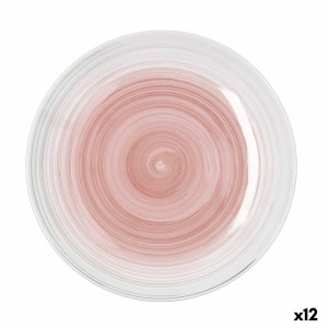 Flacher Teller Quid Velvet Rosa aus Keramik Ø 27 cm (12 Stück)