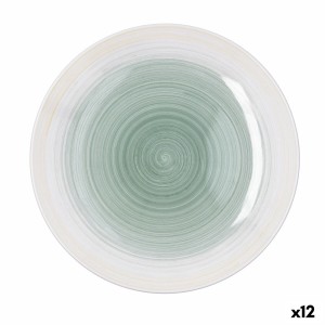 Flacher Teller Quid Velvet grün aus Keramik Ø 27 cm (12 Stück)