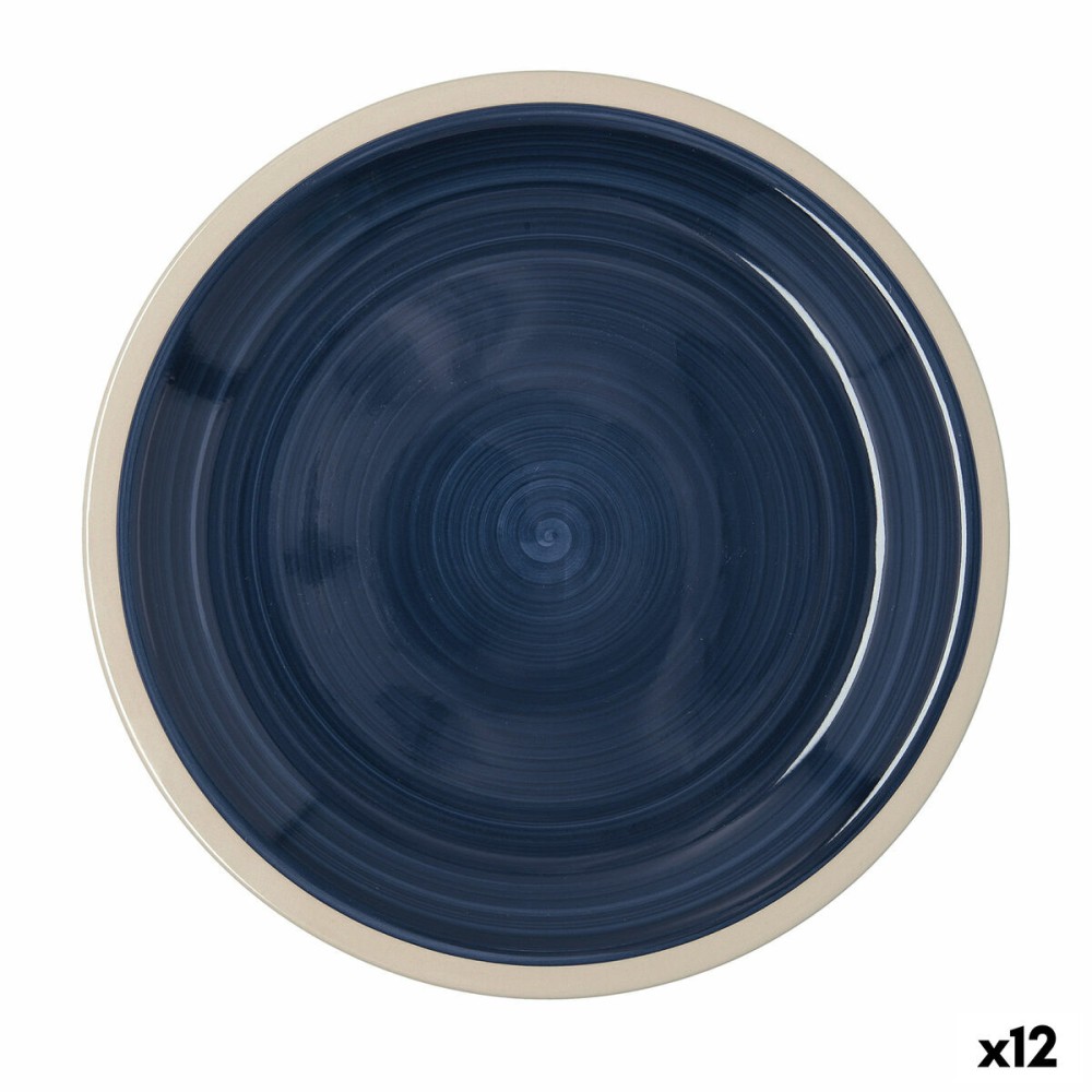 Flat Plate Quid Baltic Beige Ceramic Ø 27 cm (12 Units)