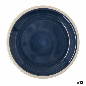 Flat Plate Quid Baltic Beige Ceramic Ø 27 cm (12 Units)