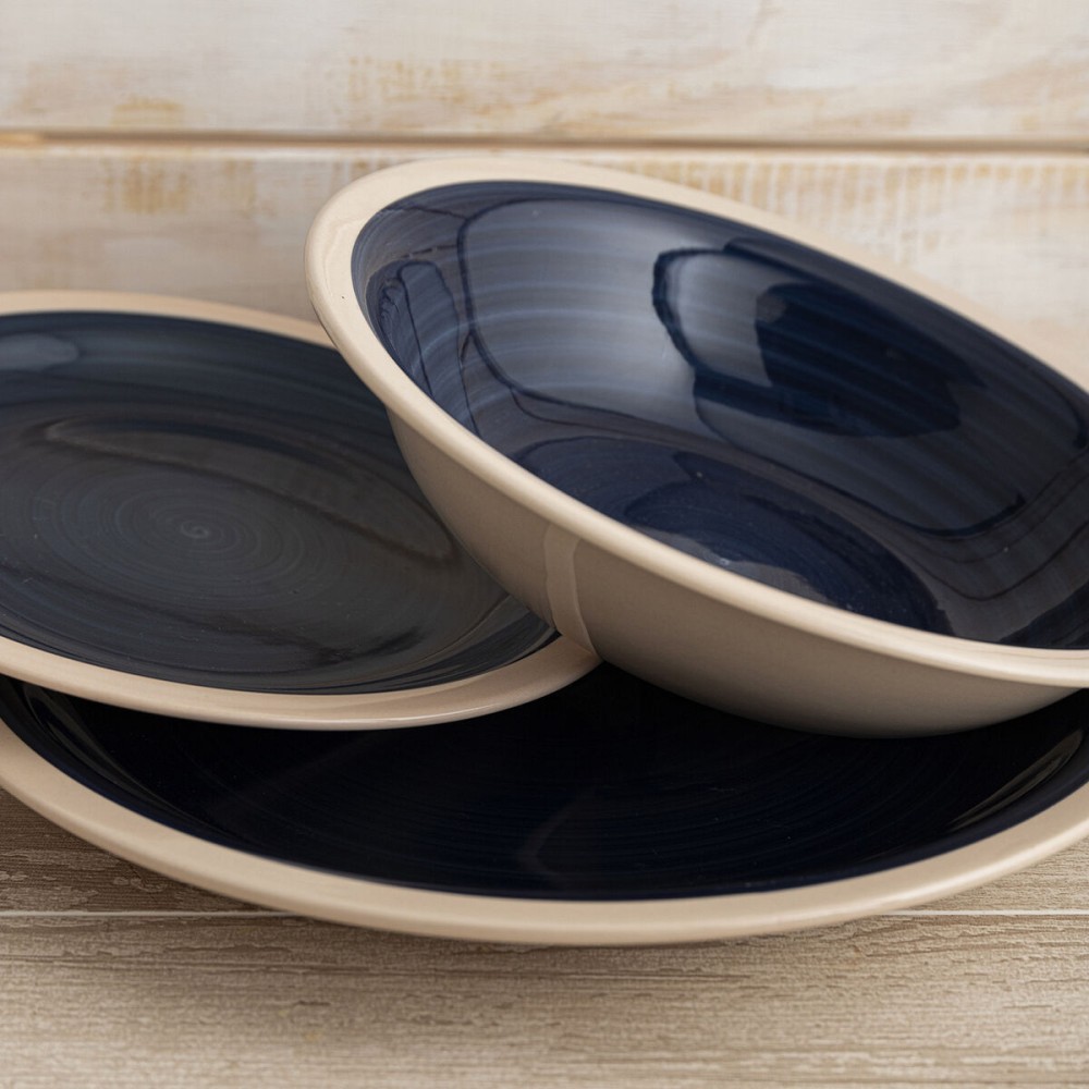 Flat Plate Quid Baltic Beige Ceramic Ø 27 cm (12 Units)