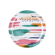 Assiette plate Quid Acuarela Blanc Bioplastique Ø 25 cm (12 Unités)