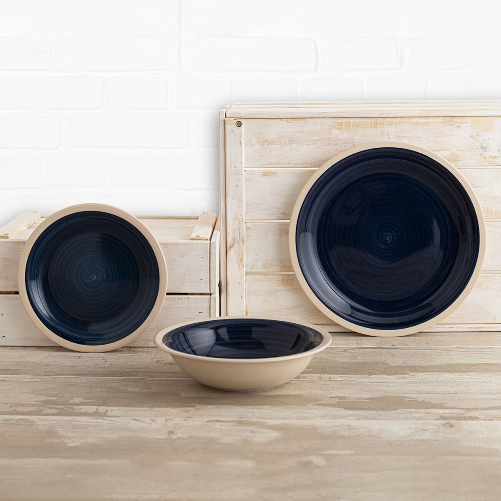 Deep Plate Quid Baltic Beige Ceramic Ø 21,5 cm (12 Units)