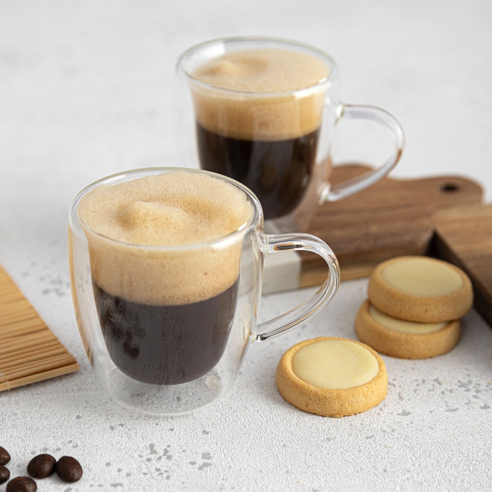 Tasse Kaffee und Tee Quid Serenia Durchsichtig Glas 80 ml (6 Stück)