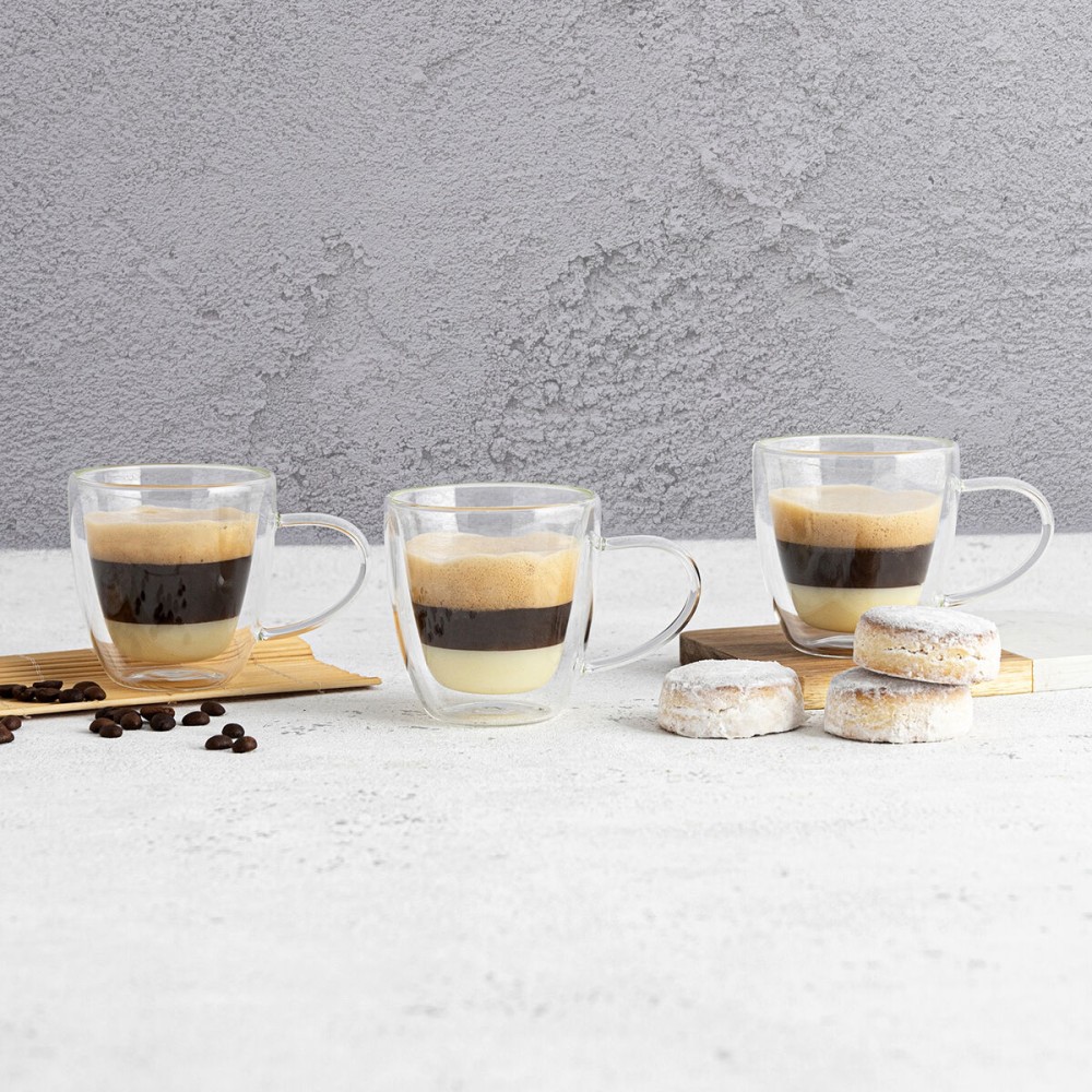 Tasse de café et de thé Quid Serenia Transparent verre 150 ml (6 Unités)