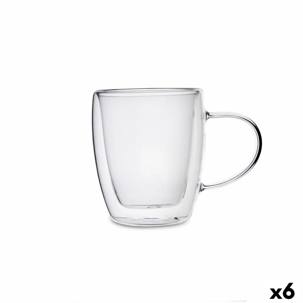 Tasse de café et de thé Quid Serenia Transparent verre 300 ml (6 Unités)