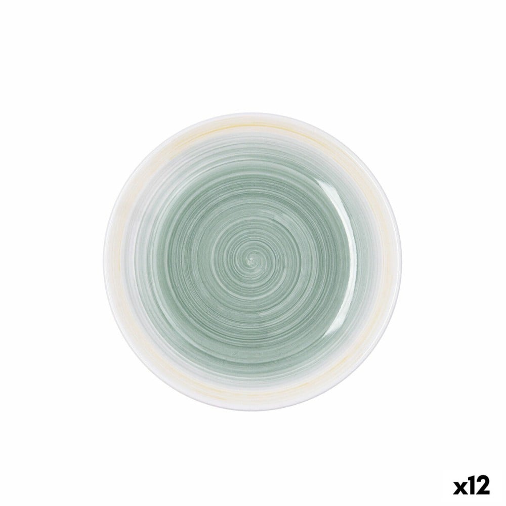 Dessert dish Quid Velvet Yellow Ceramic Ø 19 cm (12 Units)