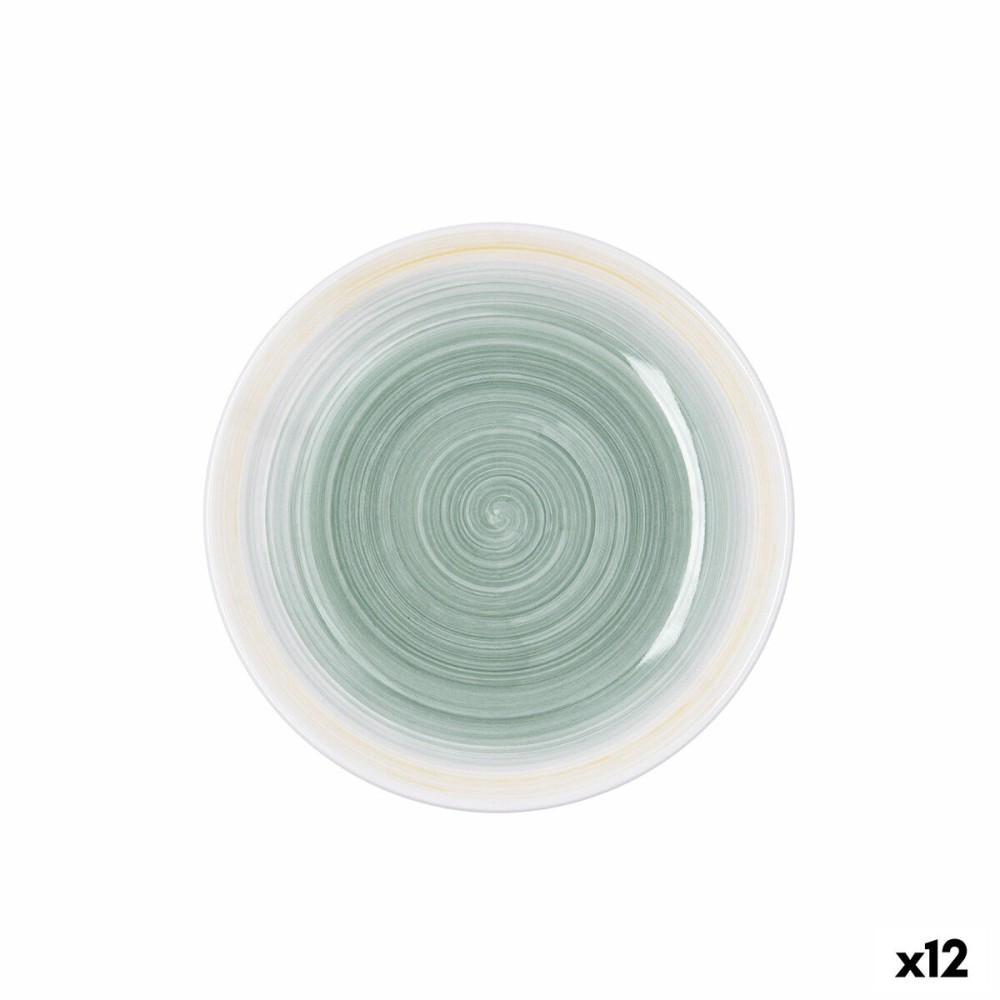 Dessertteller Quid Velvet Gelb aus Keramik Ø 19 cm (12 Stück)