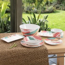 Dessert dish Quid Acuarela White Bioplastic Ø 20 cm (12 Units)