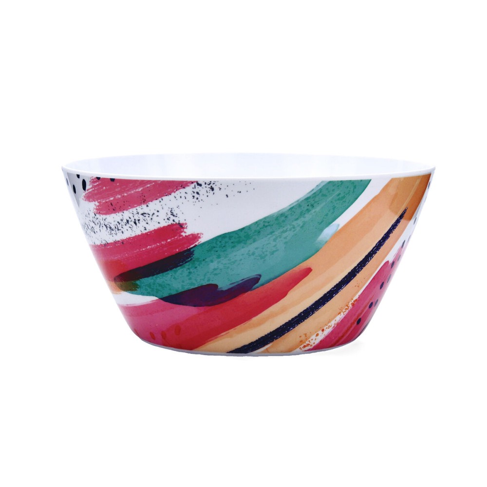 Salatschüssel Quid Acuarela Weiß Biokunststoff 25 x 12 cm (12 Stück)