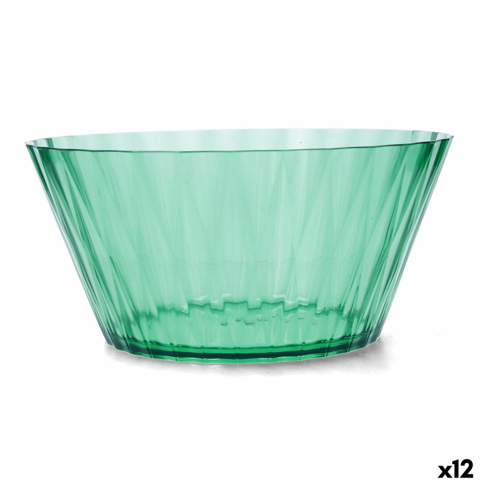 Salatschüssel Quid Iris grün Kunststoff Ø 25 cm (12 Stück)