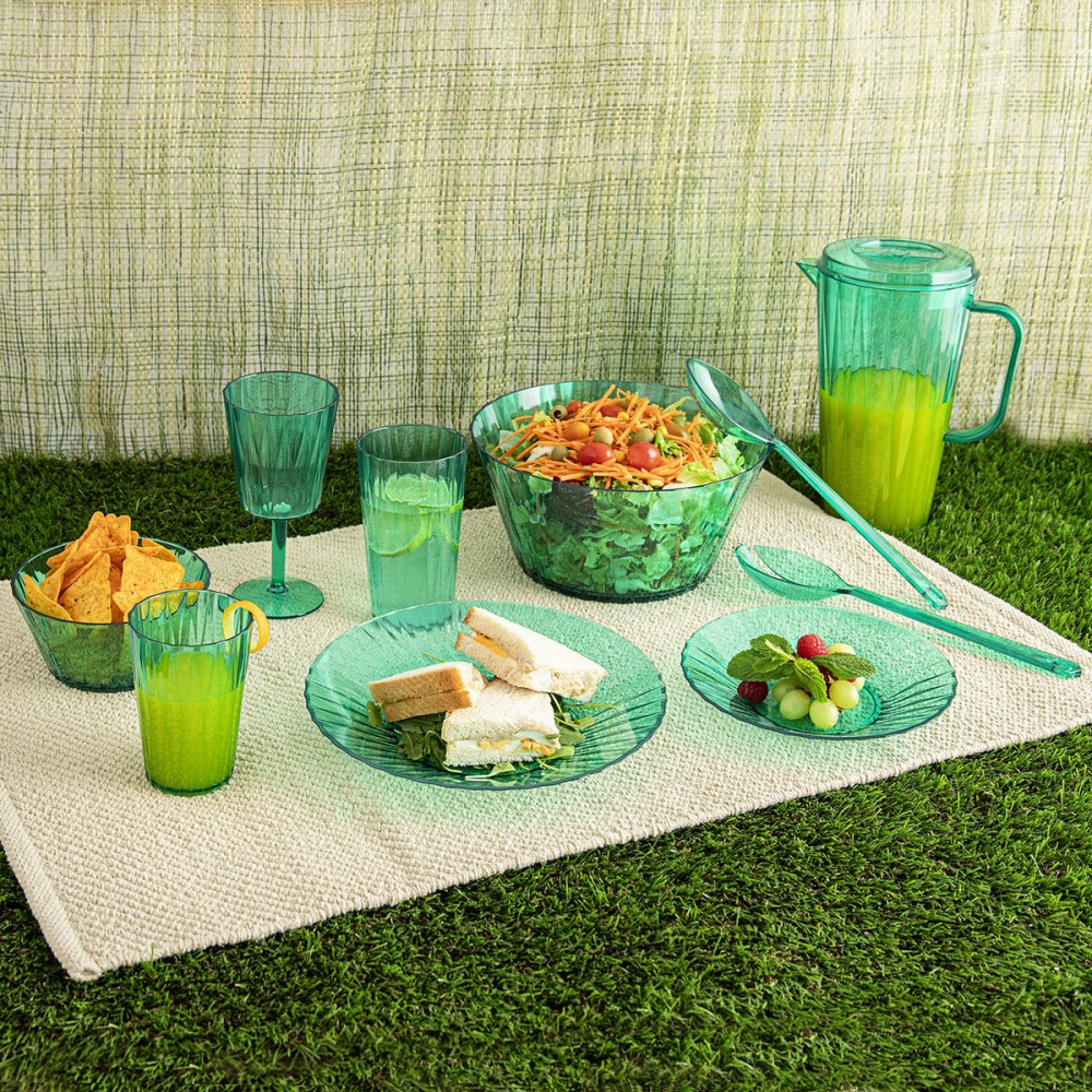 Salatschüssel Quid Iris grün Kunststoff Ø 25 cm (12 Stück)