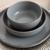 Bol pour Apéritifs Quid Duna Gris Céramique 15 x 15 cm (12 Unités)