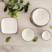 Snack Bowl Quid Gastro Black White Black Ceramic (6 Units)