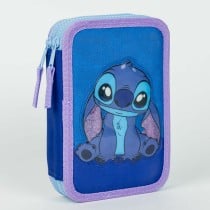Pochette crayons Stitch Bleu 12,5 x 19,5 x 4,5 cm