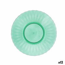 Flacher Teller Quid Iris grün Kunststoff Ø 19 cm (12 Stück)