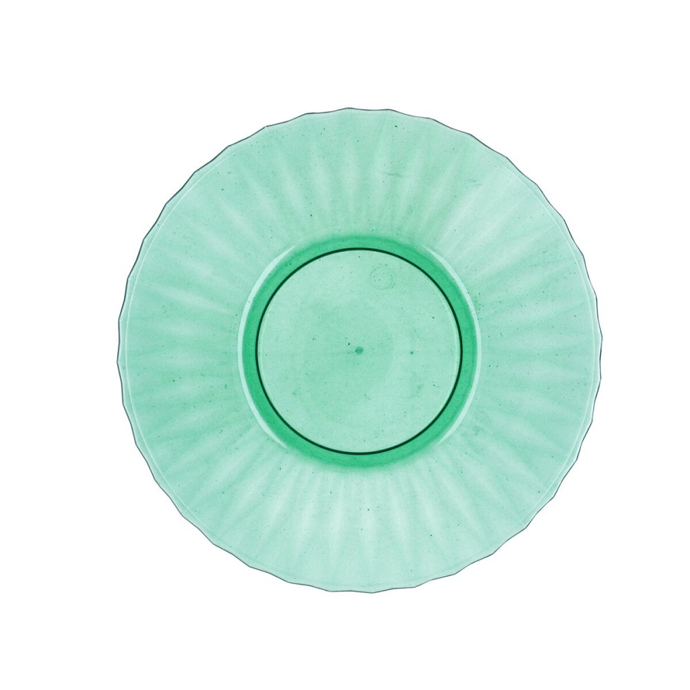 Flacher Teller Quid Iris grün Kunststoff Ø 19 cm (12 Stück)