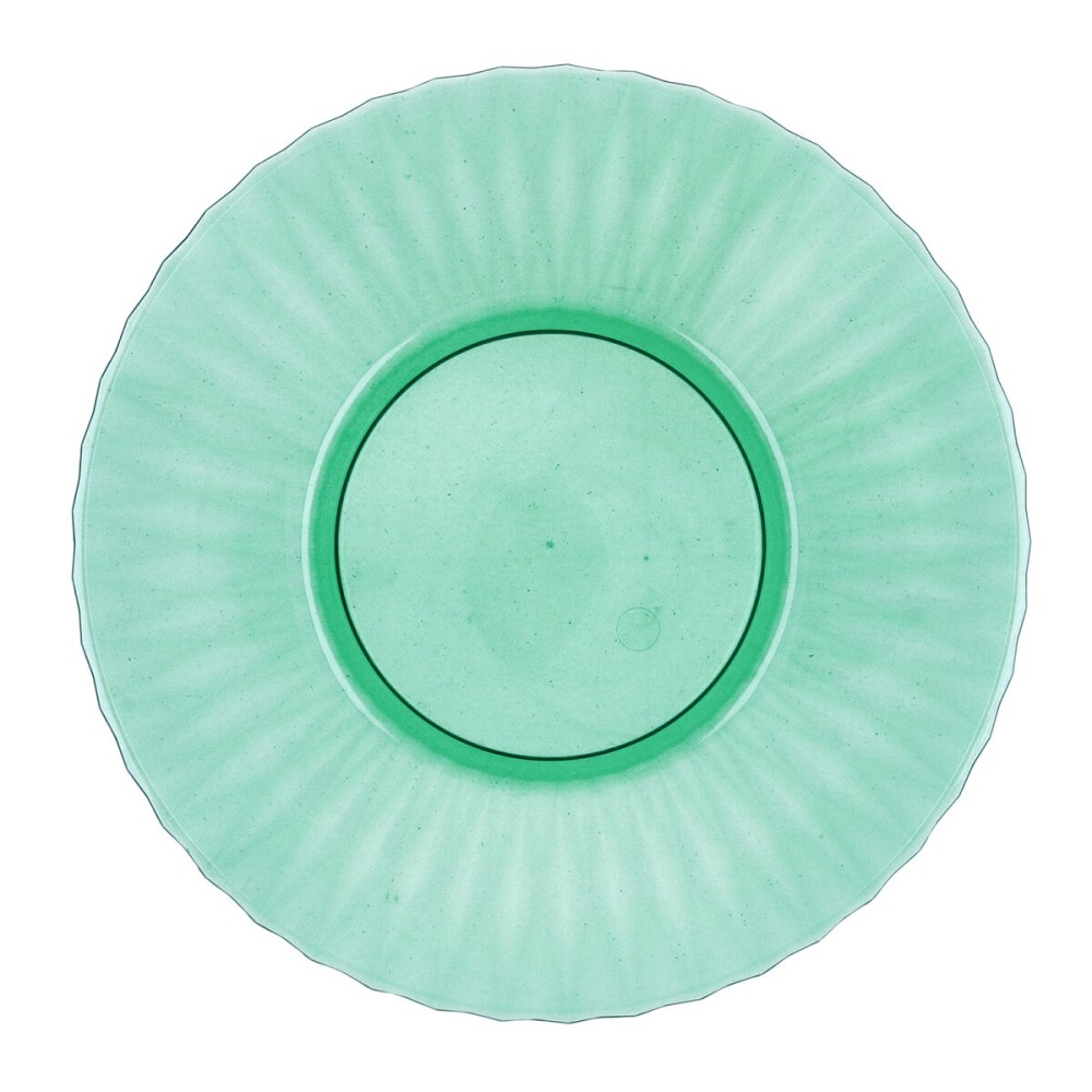 Flacher Teller Quid Iris grün Kunststoff Ø 26 cm (12 Stück)