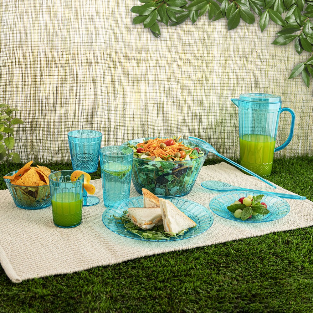 Assiette plate Quid Gaia Turquoise Plastique Ø 19 cm (12 Unités)