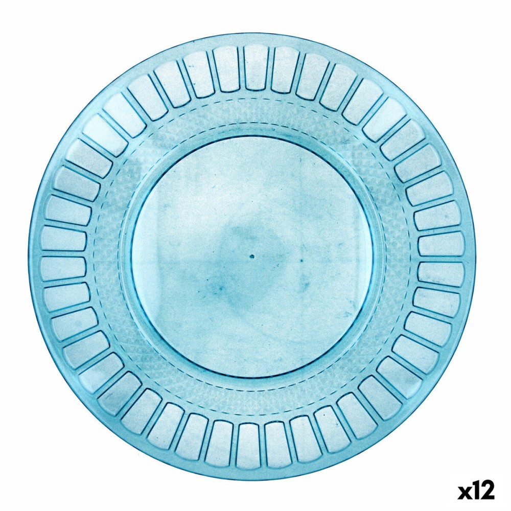 Assiette plate Quid Gaia Turquoise Plastique Ø 26 cm (12 Unités)