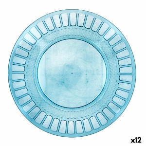 Flacher Teller Quid Gaia türkis Kunststoff Ø 26 cm (12 Stück)