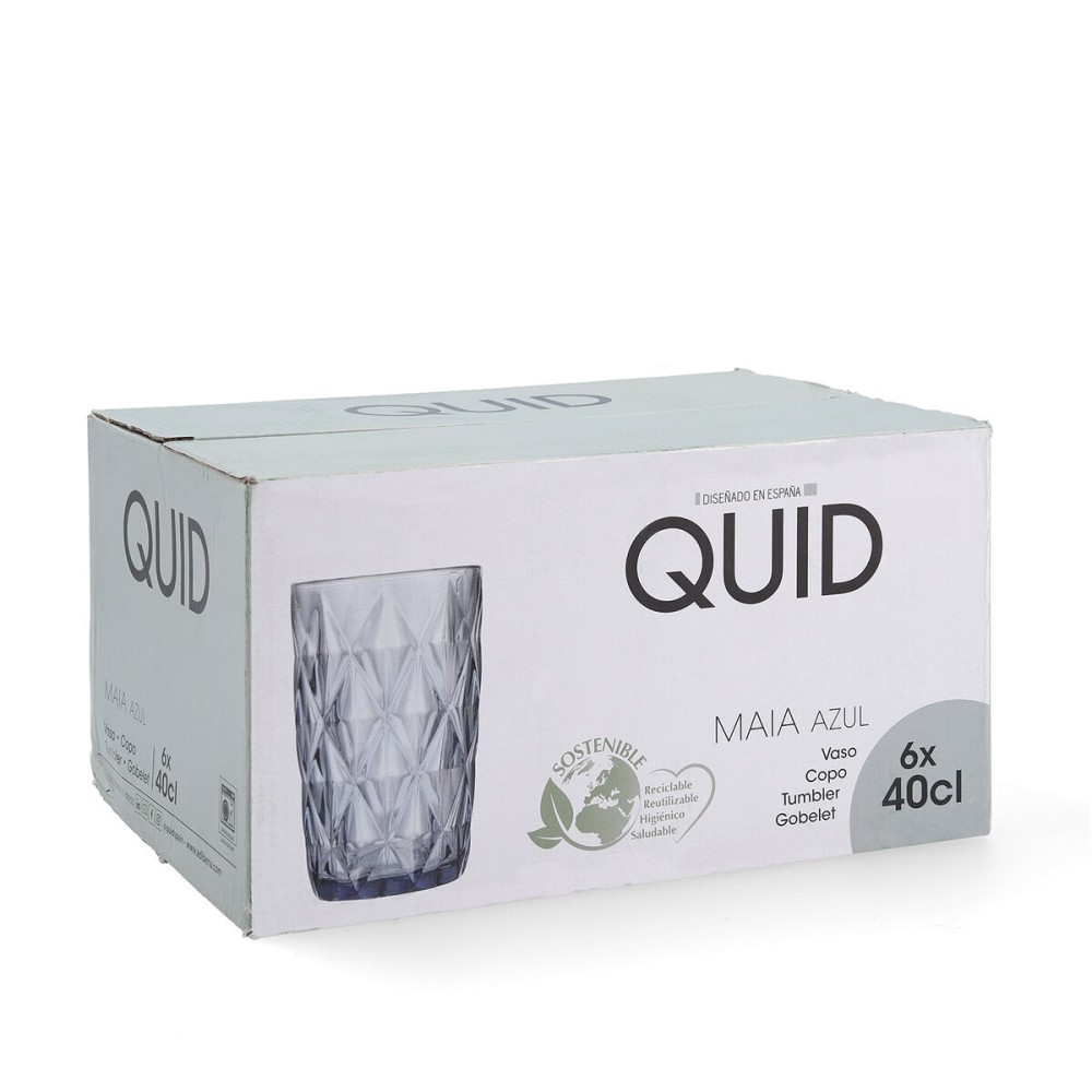 Verre Quid Maia Bleu verre 400 ml (6 Unités)