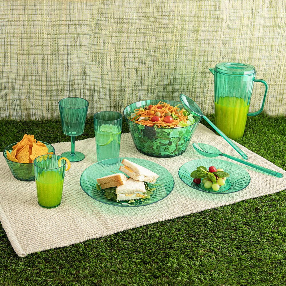 Verre d'eau Quid Iris Vert Plastique 400 ml (12 Unités)