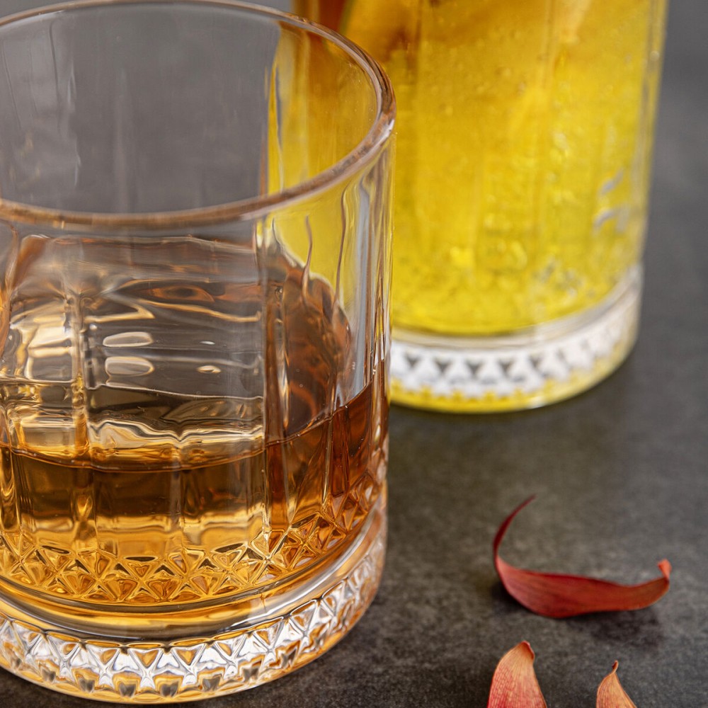 Glass Quid Style Transparent Glass Stripes 460 ml (6 Units)