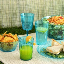 Wasserglas Quid Gaia türkis Kunststoff 400 ml (12 Stück)
