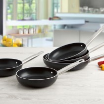 Pfanne Quid Pro Chef Schwarz Metall Ø 18 cm (6 Stück)