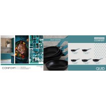 Pfanne Quid Confort Blau Metall Ø 24 cm (6 Stück)