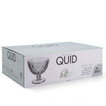 Eiscreme- und Milchshakes-Becher Quid Maia Grau Glas 300 ml (6 Stück)
