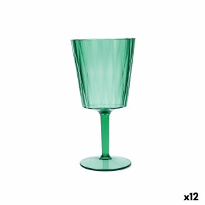 Verre Quid Iris Vert Plastique 350 ml (12 Unités)