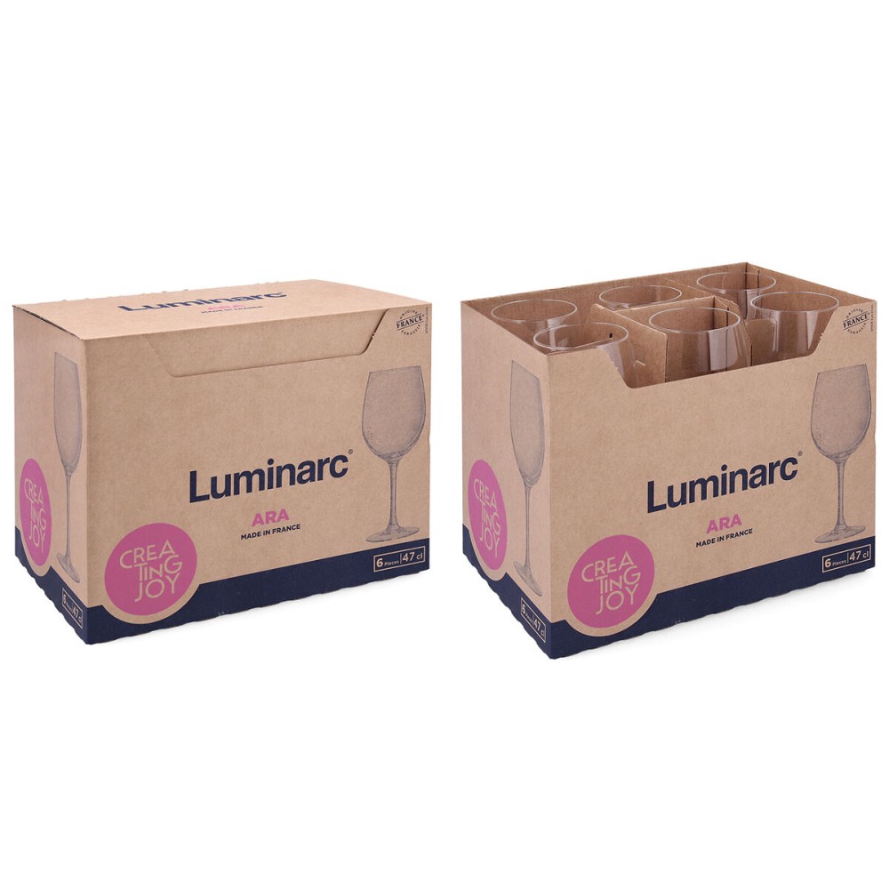 Weinglas Luminarc Ara Durchsichtig Glas 470 ml (6 Stück)