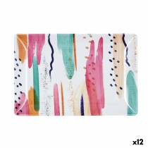 Tablett für Snacks Quid Acuarela Rosa 30 x 20 x 2 cm (12 Stück)