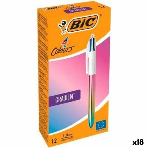 Kugelschreiber-Set Bic GRADIENT Bunt 0,32 mm (18 Stück) (12 Stücke)