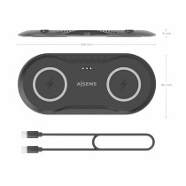Cordless Charger Aisens ASCH-15W2WC060-BK Black
