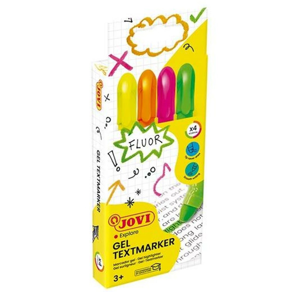 Fluorescent Marker Set Jovi GEL TEXTMARKER Multicolour (12 Units)