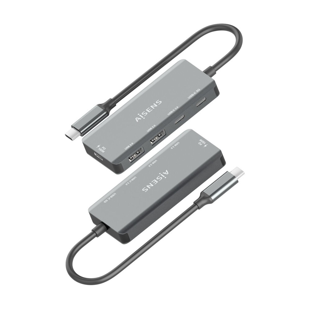 USB Hub Aisens A109-0946 Grey 100 W