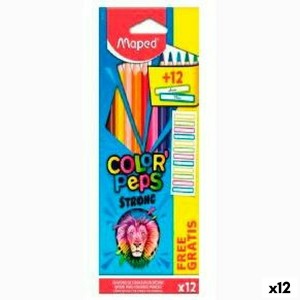 Crayons de couleur Maped Color' Peps Strong Multicouleur 12 Pièces (12 Unités)