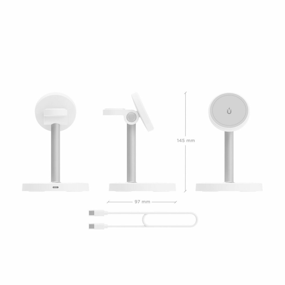 Cordless Charger Aisens ASCH-15W3WC065-W White 15 W