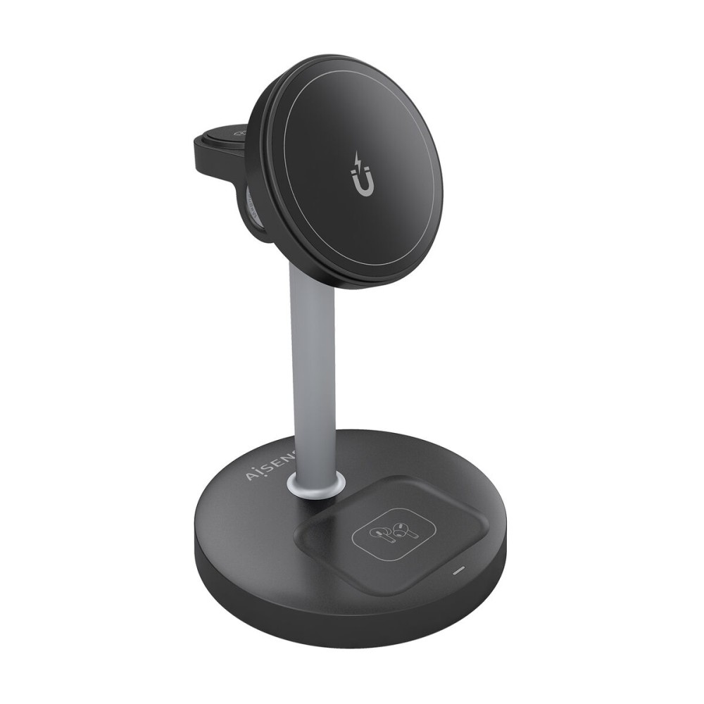 Cordless Charger Aisens ASCH-15W3WC066-BK Black 15 W
