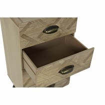 Caisson à Tiroirs DKD Home Decor Noir Naturel Métal Bois MDF Boho 37 x 31,5 x 80 cm