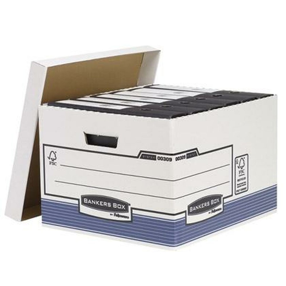 boîte pour archives Fellowes Bleu Blanc 10 Unités (29,4 x 38,7 x 44,5 cm)