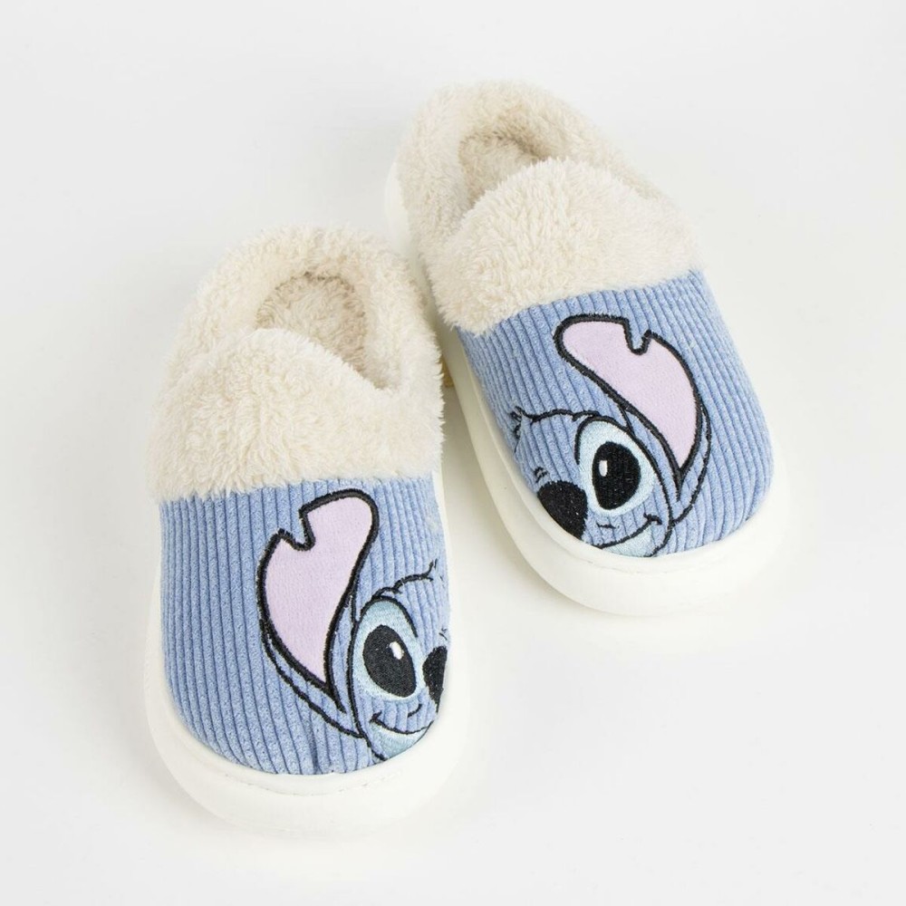 House Slippers Stitch Blue