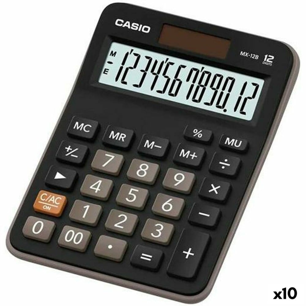 Taschenrechner Casio MX-12B Schwarz 14,7 x 10,6 x 2,9 cm (10 Stück)