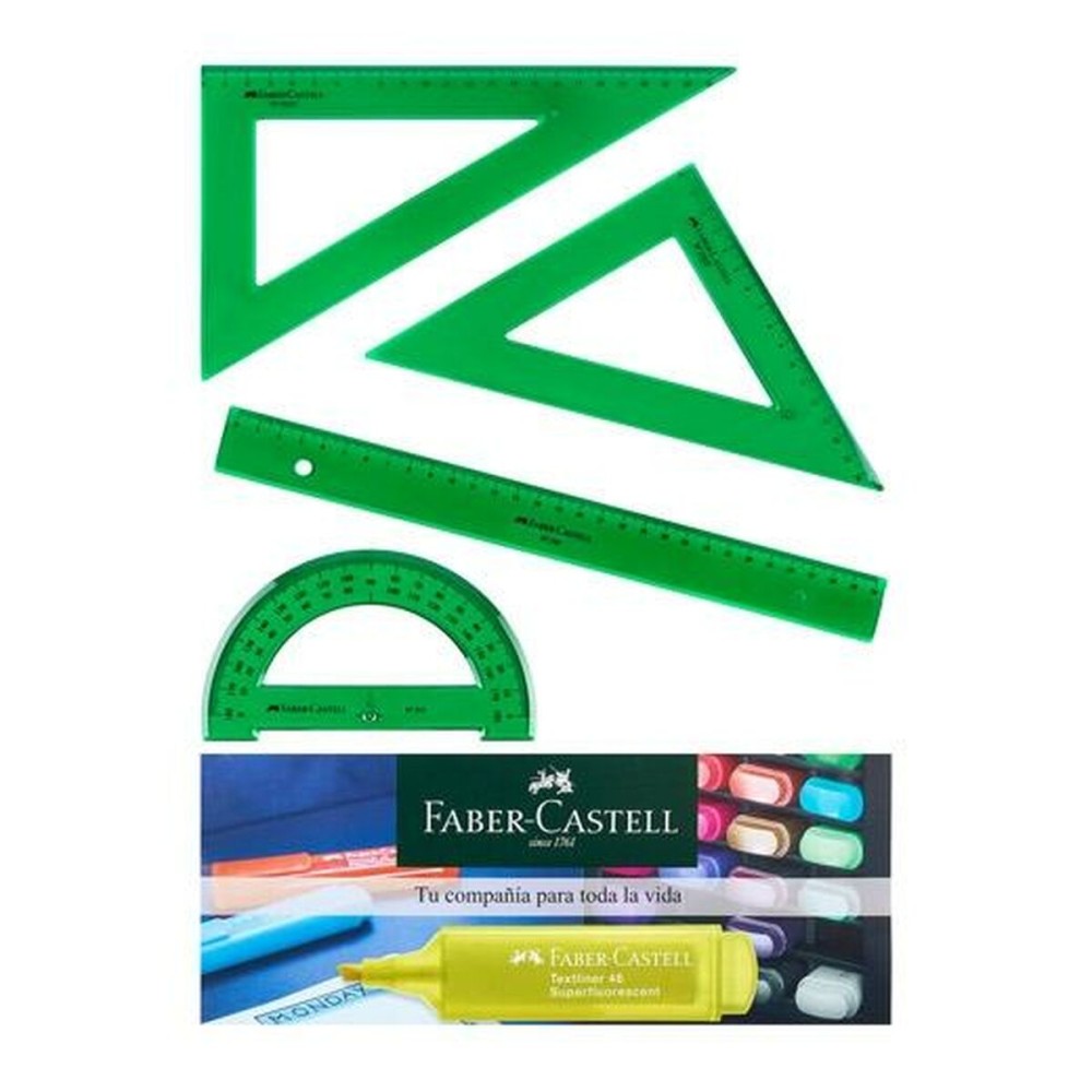 Satz Lineale Faber-Castell grün 4 Stücke (10 Stück)